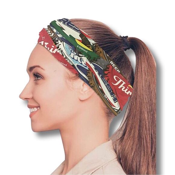 Retro Bottle Cap Design Neck Gaiter - Picture 2 of 9